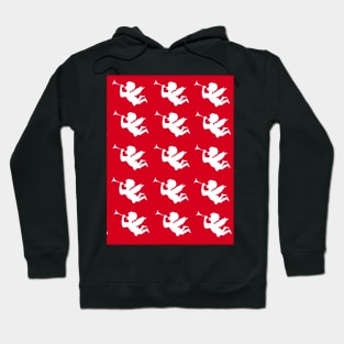 Cherub cherubim angels red regular pattern Hoodie